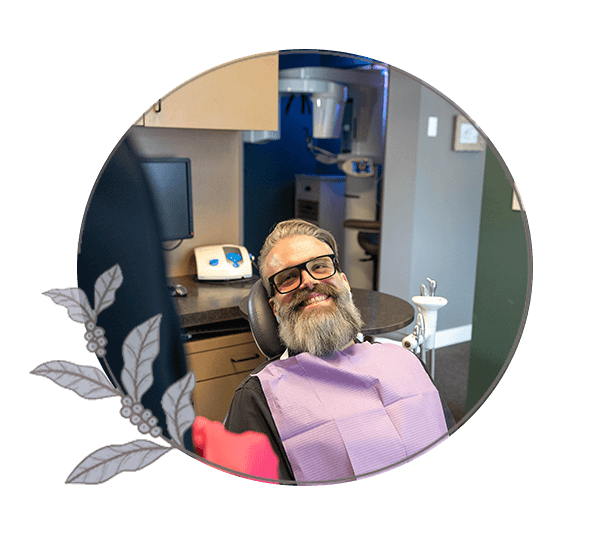 patient smiling brightly during their dental procedure