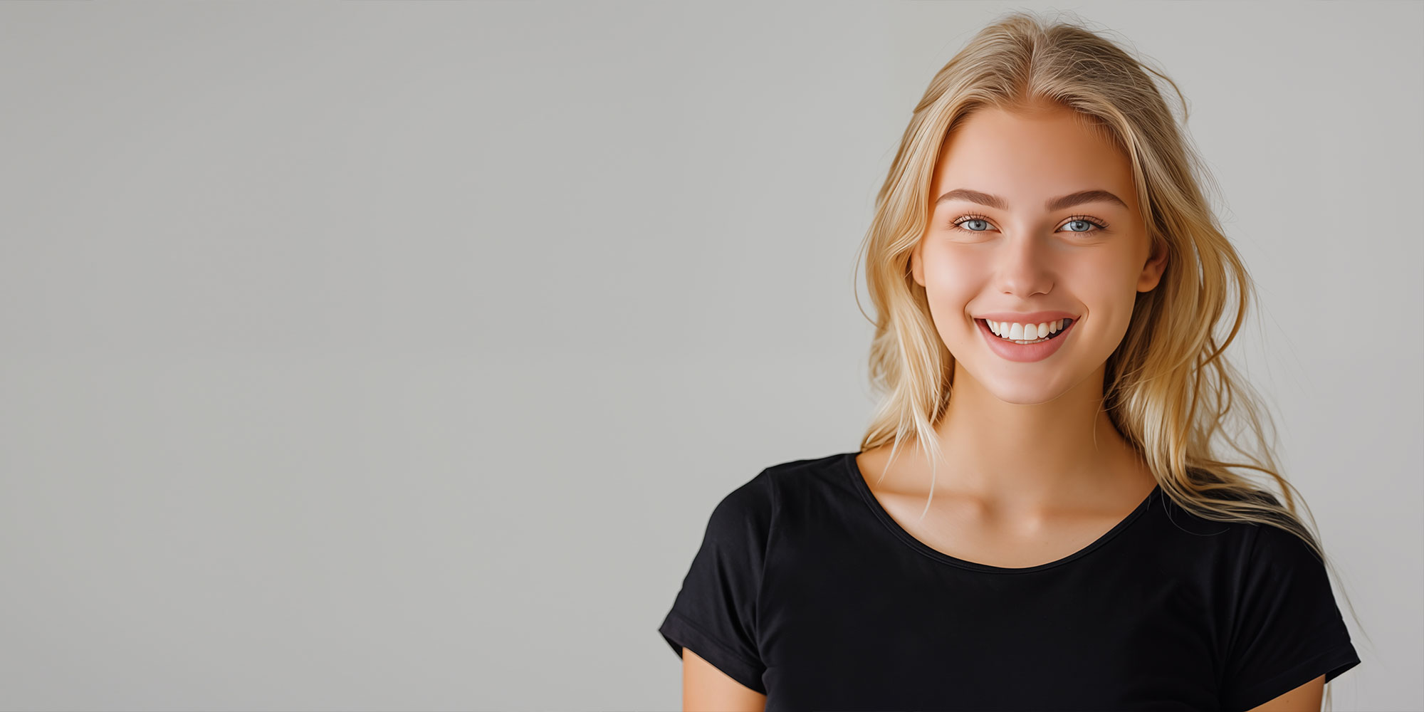 headshot of beautiful smile makeover patient